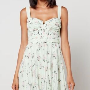 Self-Portrait Floral-Printed Chiffon Mini Dress - UK 12/US 8